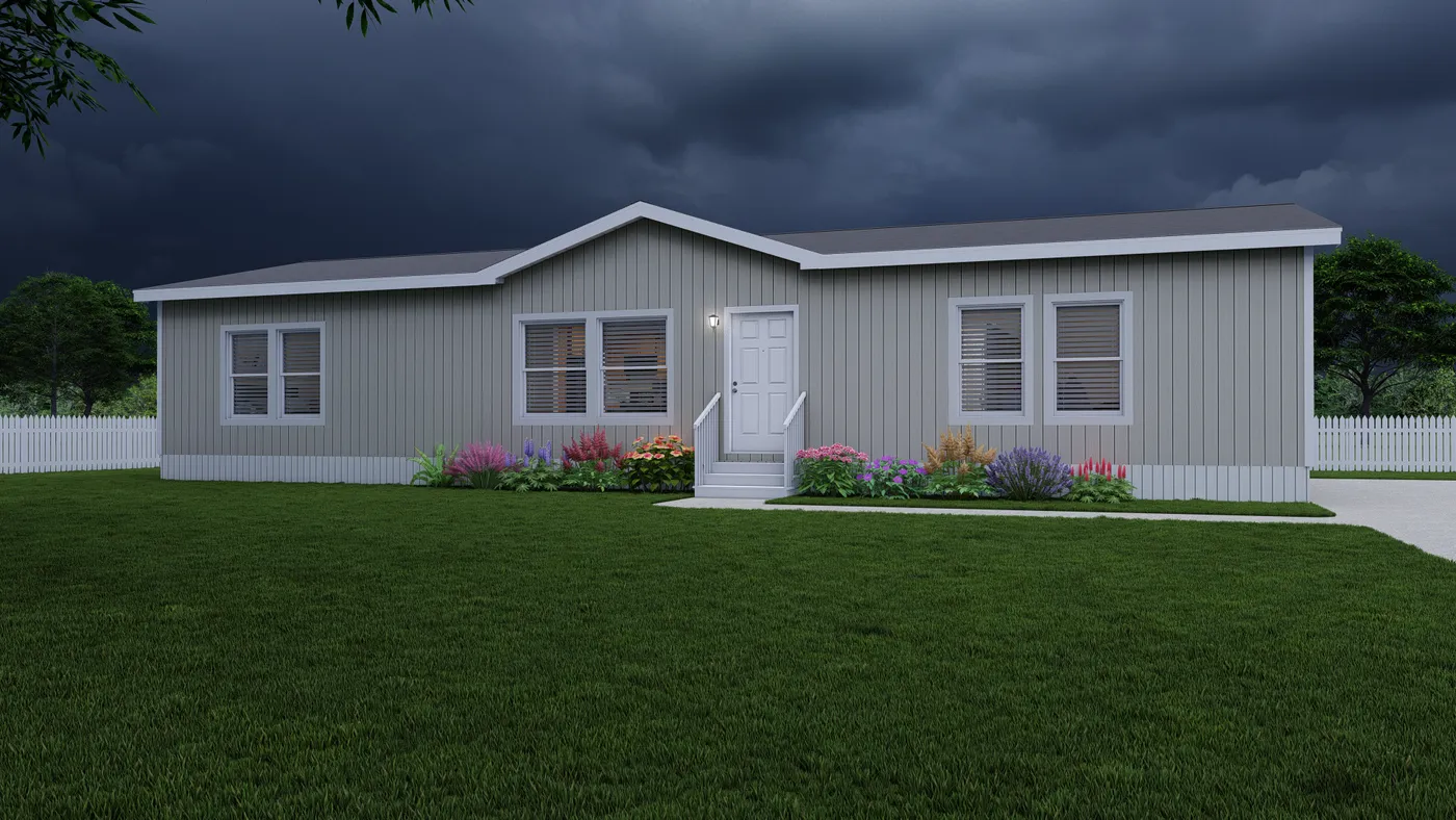 The K2760B Exterior. This Manufactured Mobile Home features 4 bedrooms and 2 baths.