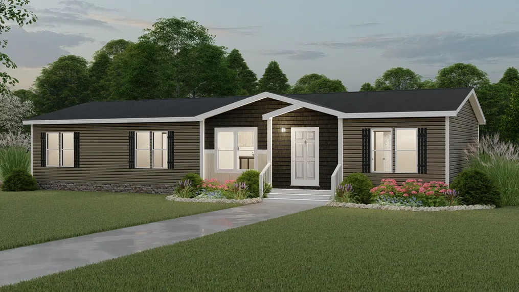The BOUJEE Exterior. This Manufactured Mobile Home features 3 bedrooms and 2 baths.