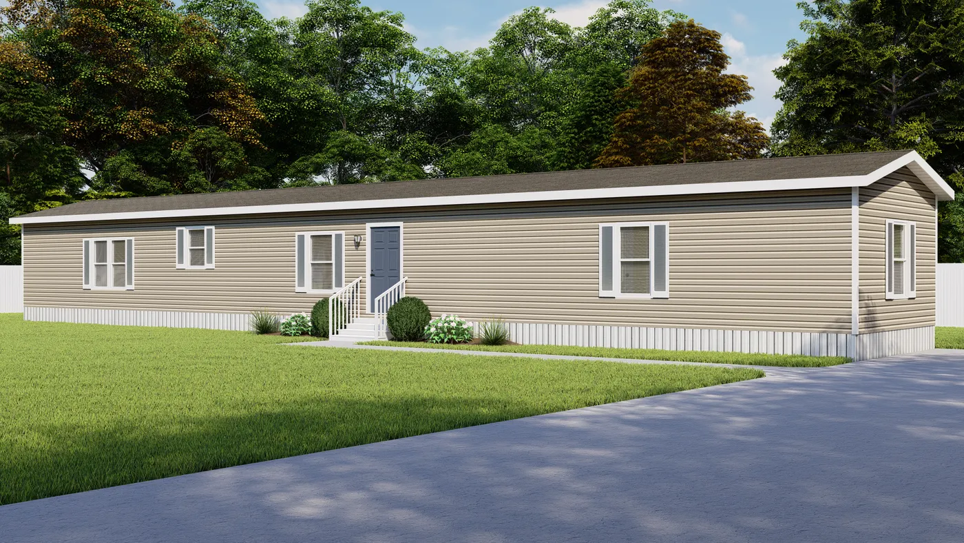 The THE ANNIVERSARY ANN16864A Exterior. This Manufactured Mobile Home features 4 bedrooms and 2 baths.