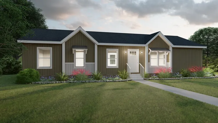 The INDIGO Exterior. This Manufactured Mobile Home features 3 bedrooms and 2 baths.