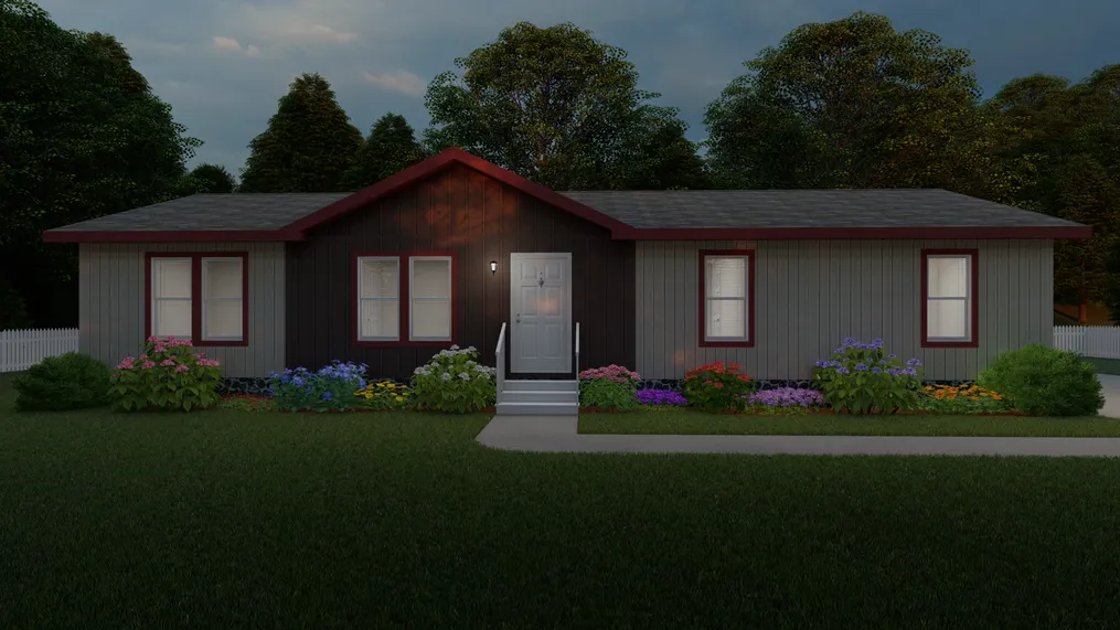 The 2022 COLUMBIA RIVER Exterior. This Manufactured Mobile Home features 3 bedrooms and 2 baths.