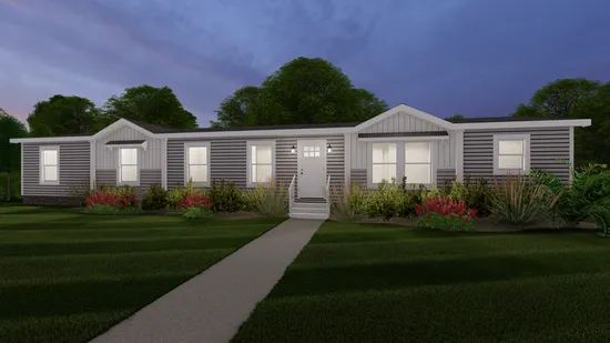 The FARMHOUSE BREEZE 72 Exterior. This Manufactured Mobile Home features 4 bedrooms and 2 baths.