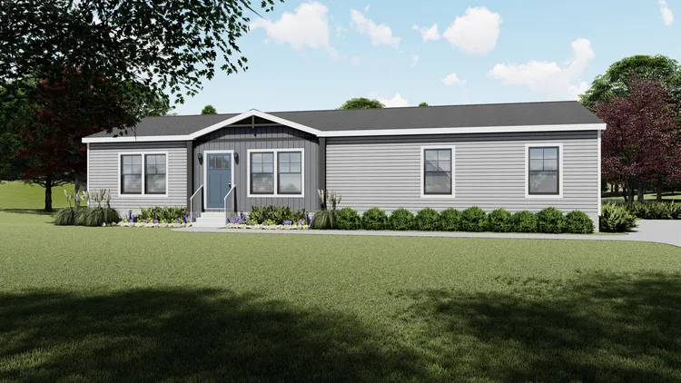 The FARMHOUSE 3 Exterior. This Manufactured Mobile Home features 3 bedrooms and 2 baths.