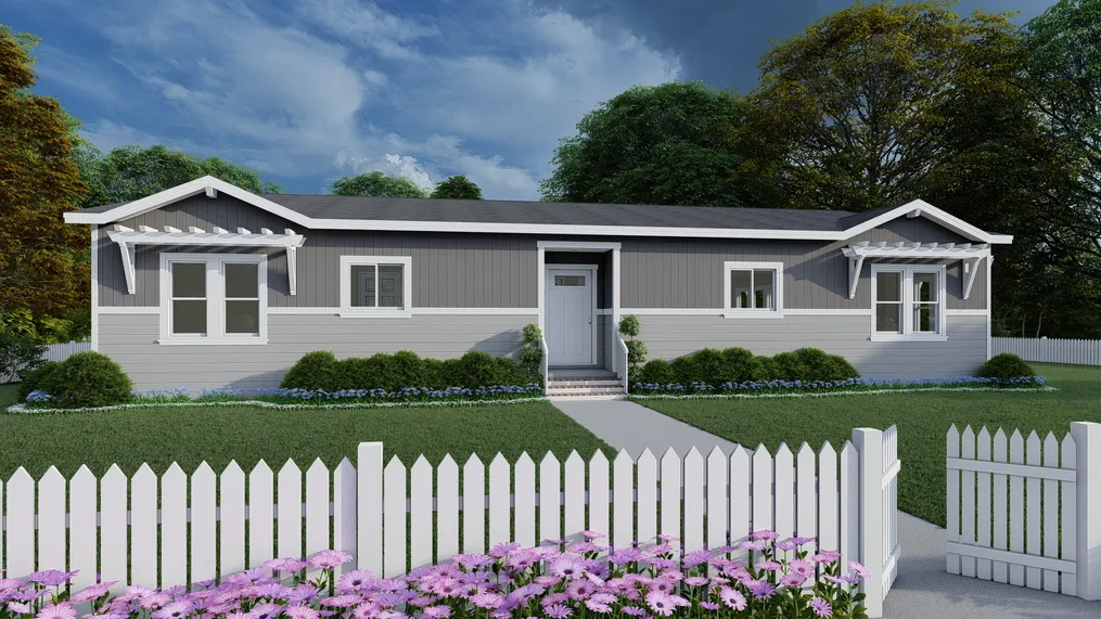 The CORONADO 3760A Trellis Exterior. This Manufactured Mobile Home features 3 bedrooms and 2.5 baths.