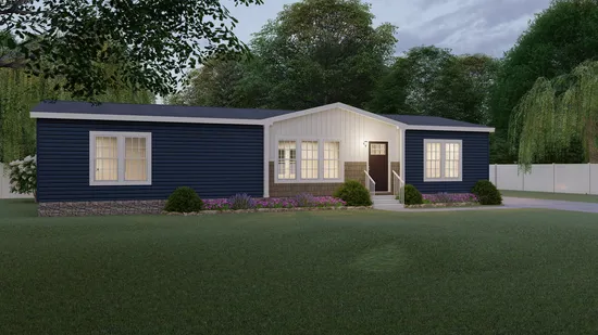The THE KIMMEL Exterior. This Manufactured Mobile Home features 3 bedrooms and 2 baths.