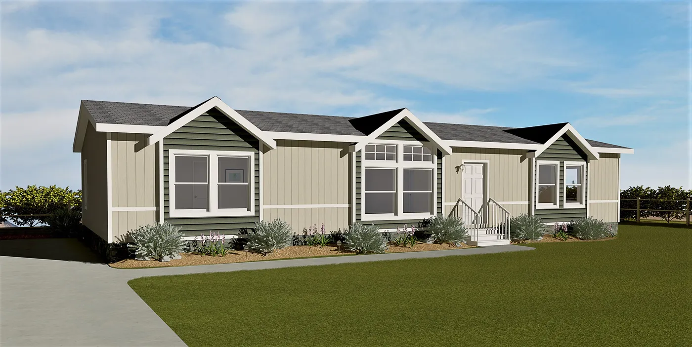 The K2760B Exterior. This Manufactured Mobile Home features 4 bedrooms and 2 baths.