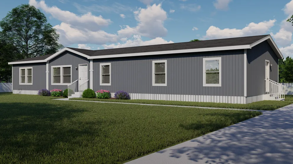 The THE WAVE Exterior. This Manufactured Mobile Home features 4 bedrooms and 2 baths.