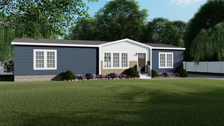 The THE KIMMEL Exterior. This Manufactured Mobile Home features 3 bedrooms and 2 baths.