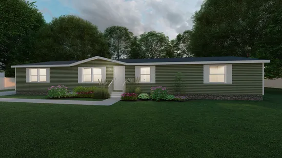 The WONDER Exterior. This Manufactured Mobile Home features 4 bedrooms and 2 baths.