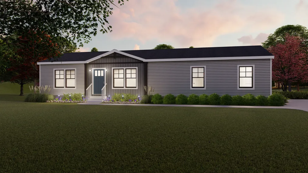 The FARMHOUSE 3 Exterior. This Manufactured Mobile Home features 3 bedrooms and 2 baths.