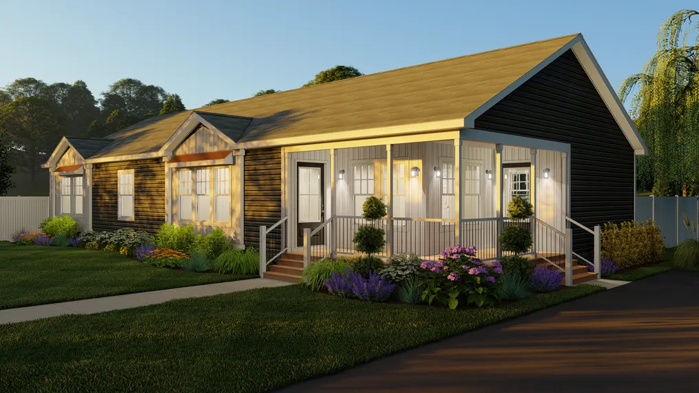 The 3442 CAROLINA SOUTHERN COMFORT Exterior. This Modular Home features 3 bedrooms and 2 baths.
