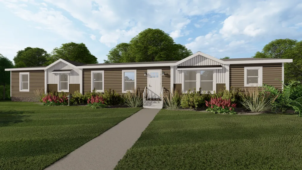 The BREEZE FARMHOUSE 72 Exterior. This Manufactured Mobile Home features 4 bedrooms and 2 baths.