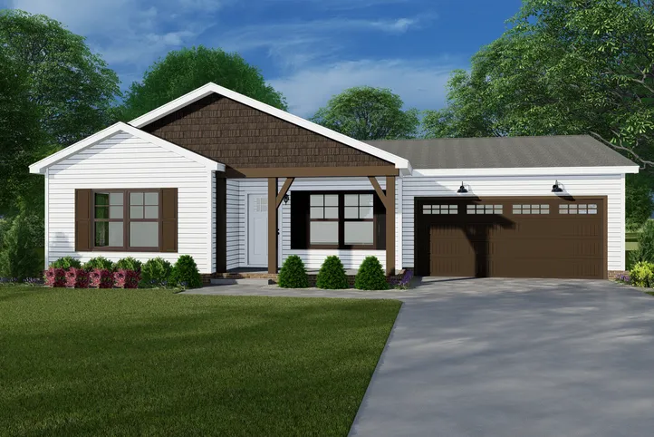 The KEENELAND Exterior. This Manufactured Mobile Home features 3 bedrooms and 2 baths.