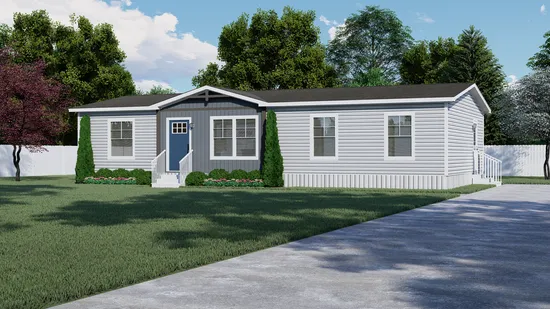 The FLETCHER Exterior. This Manufactured Mobile Home features 3 bedrooms and 2 baths.