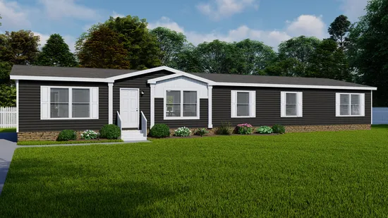 The THE FUSION 32B Exterior. This Manufactured Mobile Home features 4 bedrooms and 2 baths.
