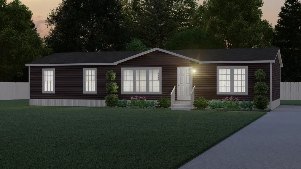 The THE STARK Exterior. This Manufactured Mobile Home features 3 bedrooms and 2 baths.