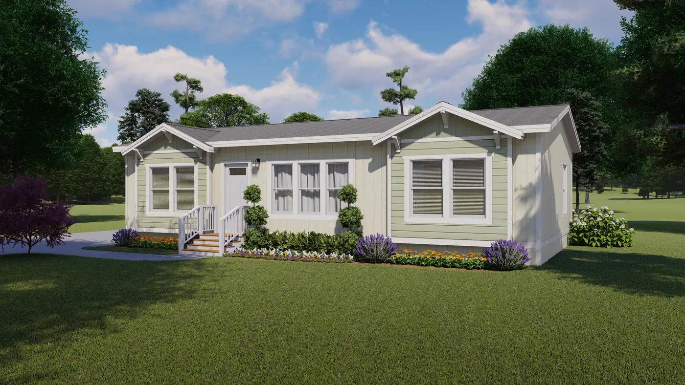 The CORONADO 2446A Craftsman Exterior. This Manufactured Mobile Home features 3 bedrooms and 2 baths.