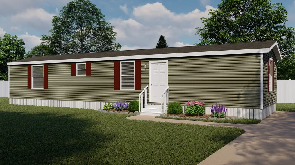 The BLAZER 56 B Exterior. This Manufactured Mobile Home features 2 bedrooms and 2 baths.