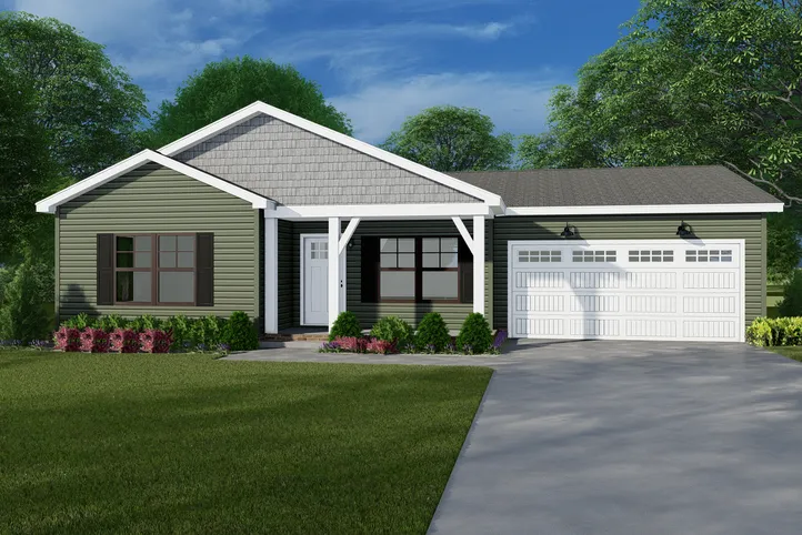 The KEENELAND Exterior. This Manufactured Mobile Home features 3 bedrooms and 2 baths.