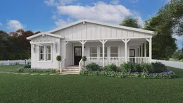 The CORONADO 3760A Farmhouse Exterior Opt2. This Manufactured Mobile Home features 3 bedrooms and 2.5 baths.