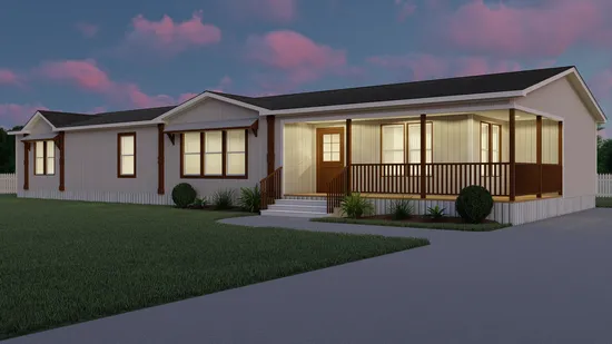 The THE DIXIE-MAE Exterior. This Manufactured Mobile Home features 4 bedrooms and 3 baths.