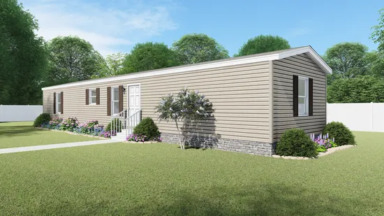 The 4615 ADVANTAGE PLUS 6616 Exterior. This Manufactured Mobile Home features 3 bedrooms and 2 baths.