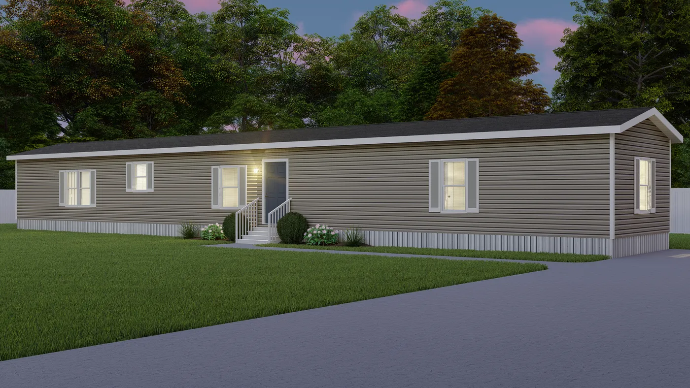 The THE ANNIVERSARY ANN16864A Exterior. This Manufactured Mobile Home features 4 bedrooms and 2 baths.