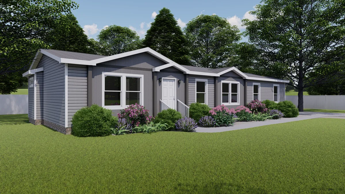 The THE FRANKLIN XL Exterior. This Manufactured Mobile Home features 4 bedrooms and 2 baths.
