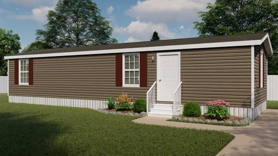 The BLAZER 48 A Exterior. This Manufactured Mobile Home features 2 bedrooms and 1 bath.