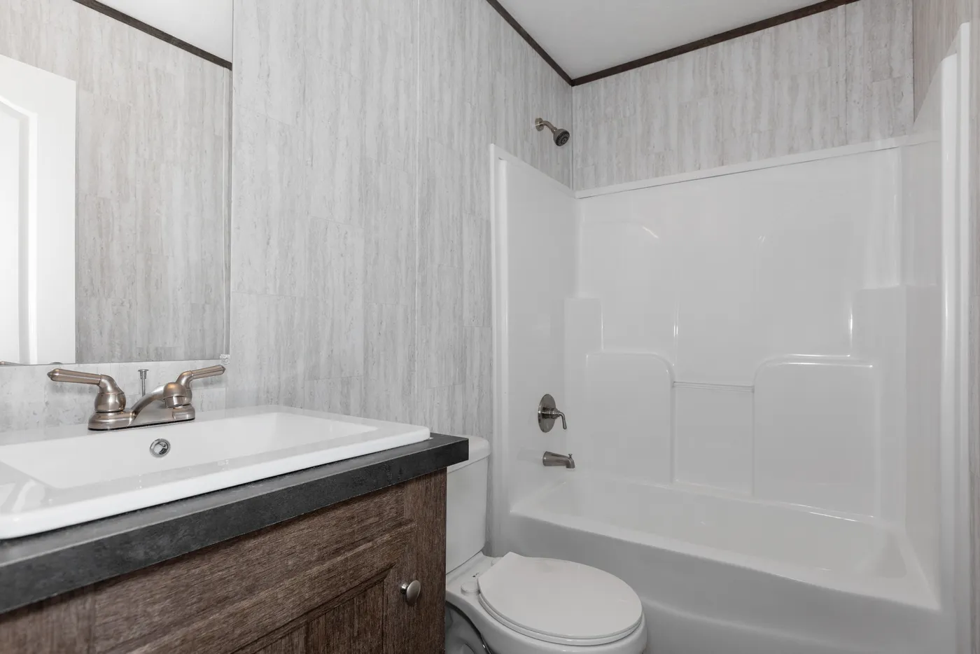 The THE ANNIVERSARY 68 Exterior. This Manufactured Mobile Home features 2 bedrooms and 2 baths.