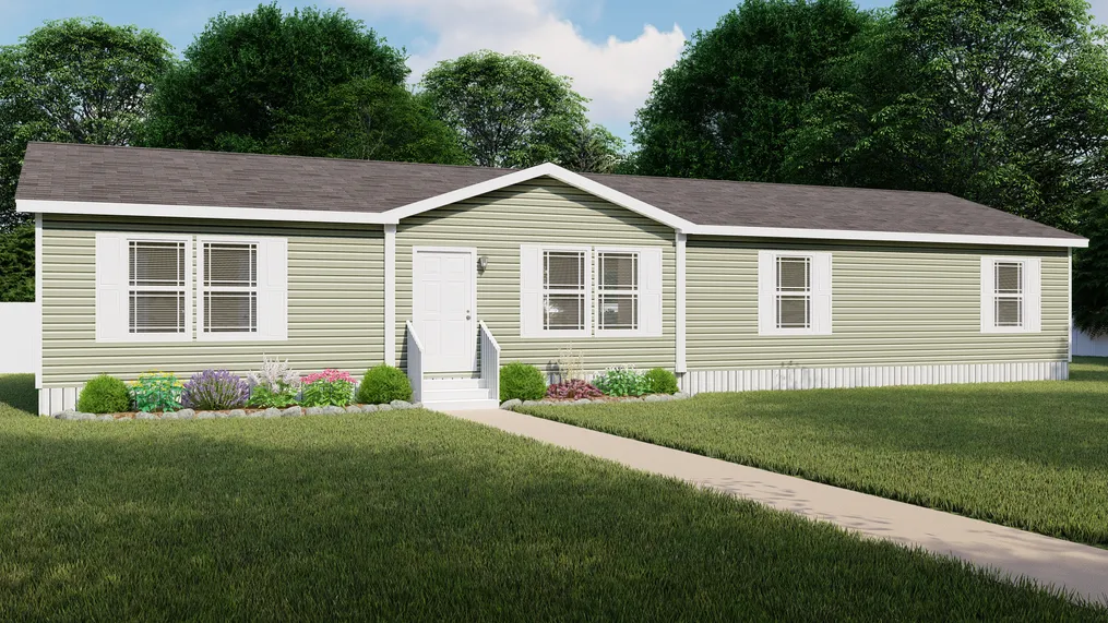 The SANTA FE 684A Exterior. This Manufactured Mobile Home features 4 bedrooms and 2 baths.