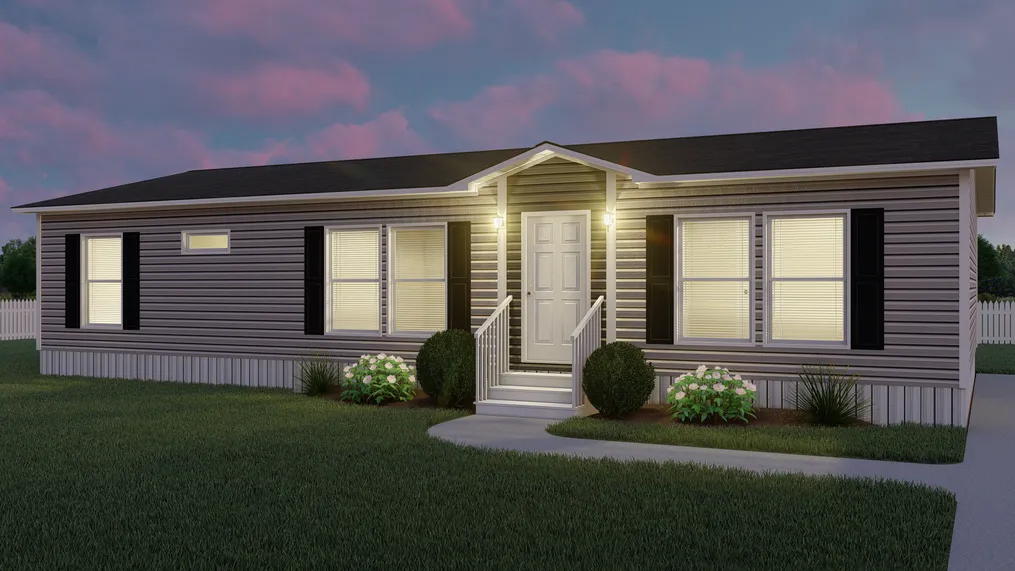 The THE REAL DEAL Exterior. This Manufactured Mobile Home features 3 bedrooms and 2 baths.