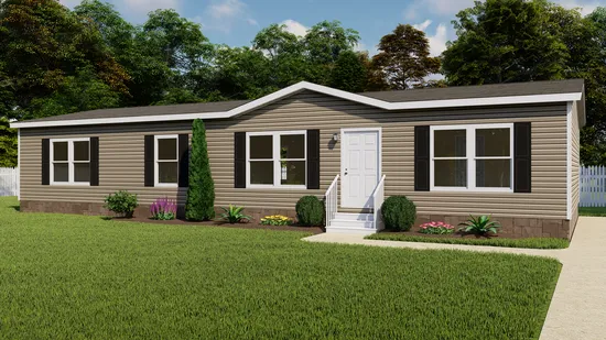 The THE EAGLE 60 Exterior. This Manufactured Mobile Home features 3 bedrooms and 2 baths.