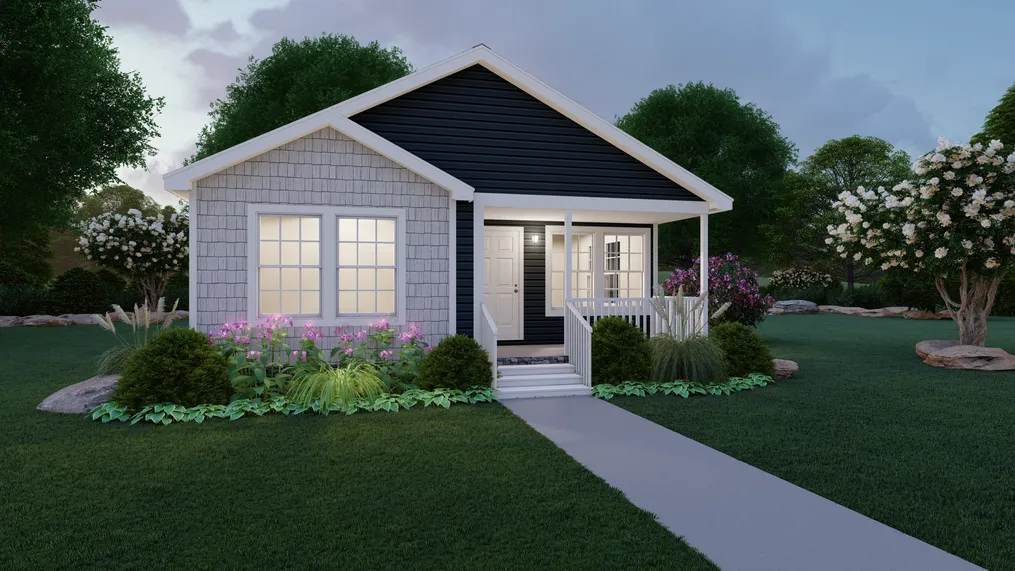 The THE RIDGE VIEW Exterior. This Manufactured Mobile Home features 3 bedrooms and 2 baths.