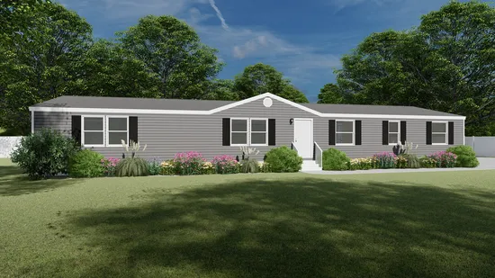 The THE STOCKTON Exterior. This Manufactured Mobile Home features 4 bedrooms and 3 baths.