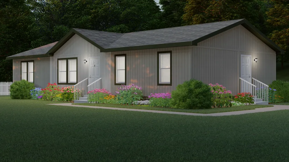 The 2023 COLUMBIA RIVER Exterior. This Manufactured Mobile Home features 3 bedrooms and 2 baths.