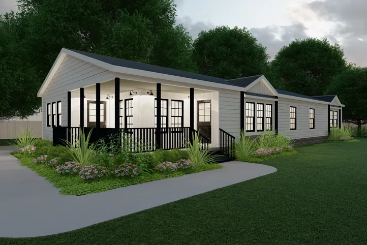 The THE LULABELLE Exterior (MH Advantage). This Manufactured Mobile Home features 4 bedrooms and 3 baths.