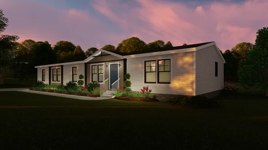 The AMELIA Exterior. This Manufactured Mobile Home features 4 bedrooms and 2 baths.