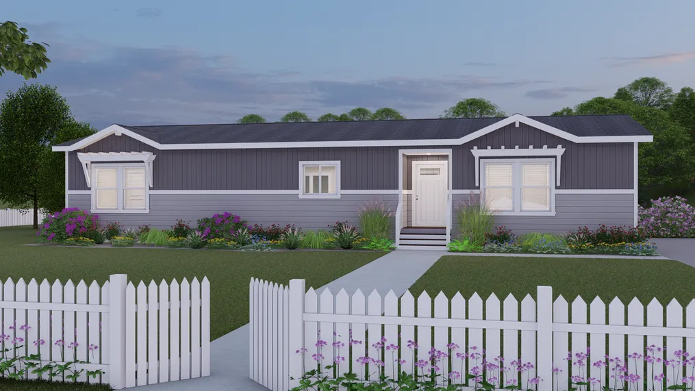The CORONADO 2462A Trellis Exterior. This Manufactured Mobile Home features 3 bedrooms and 2 baths.