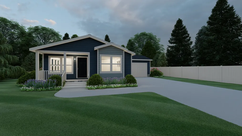 THE SPRUCE CLAYTON Exterior (MH Advantage). This Manufactured Mobile Home features 3 bedrooms and 2 baths.
