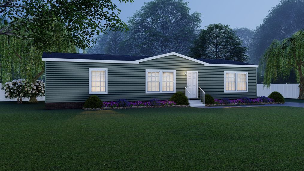 The THE HANSON Exterior. This Manufactured Mobile Home features 3 bedrooms and 2 baths.