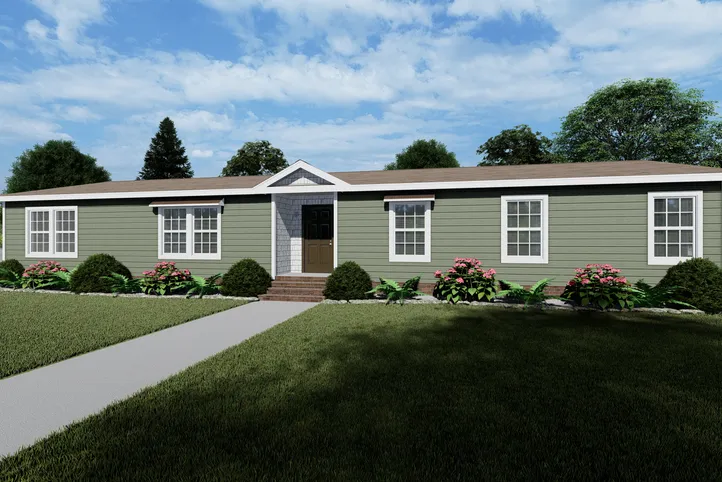 The FREEDOM FARM HOUSE 4BR 32X70 Exterior. This Manufactured Mobile Home features 4 bedrooms and 2.5 baths.