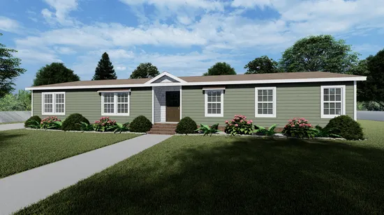 The FREEDOM FARM HOUSE 4BR 32X70 Exterior. This Manufactured Mobile Home features 4 bedrooms and 2.5 baths.