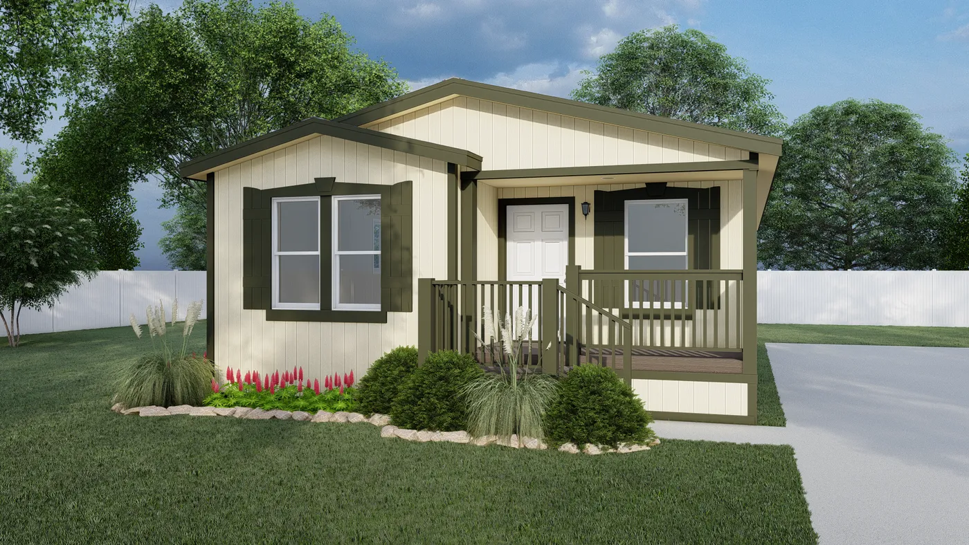 The GPII-2456-3B BRADBURY Exterior. This Manufactured Mobile Home features 3 bedrooms and 2 baths.