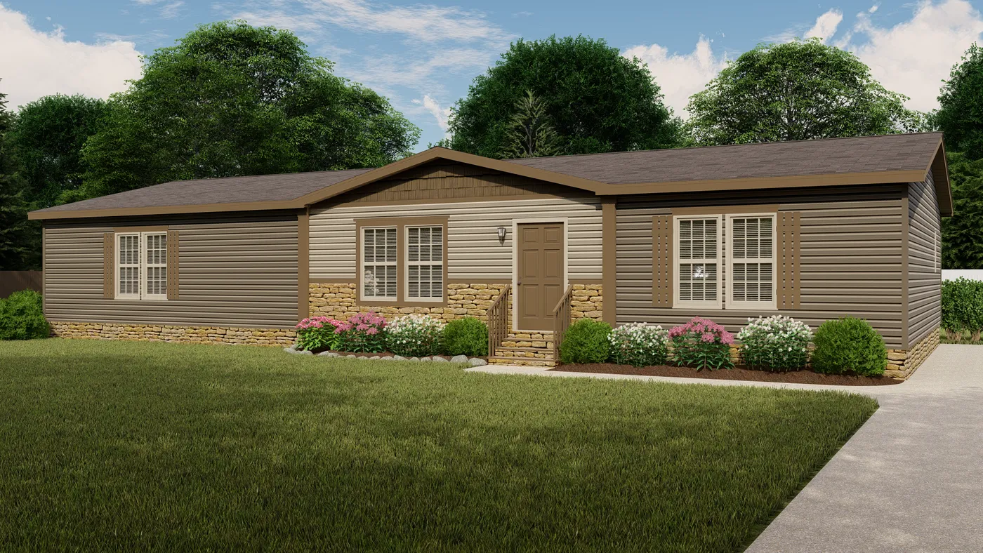 The THE WOODBRIDGE I Exterior. This Manufactured Mobile Home features 3 bedrooms and 2 baths.
