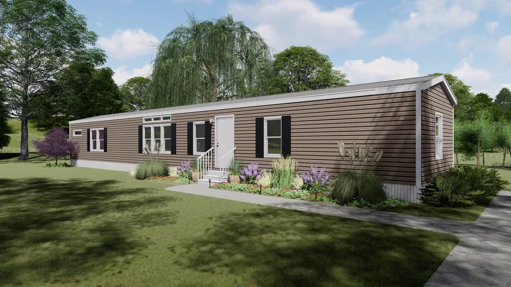 The THE GRANITE RIDGE Exterior. This Manufactured Mobile Home features 3 bedrooms and 2 baths.