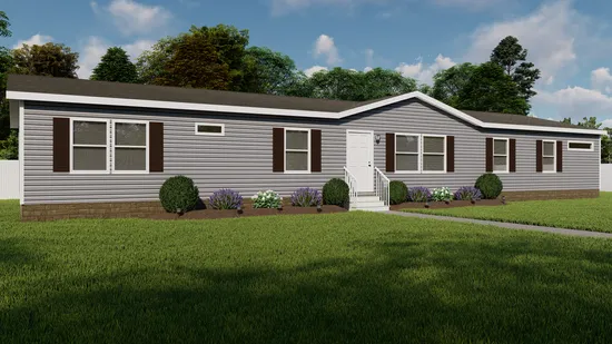 The THE RIVERWAY Exterior. This Manufactured Mobile Home features 4 bedrooms and 2 baths.