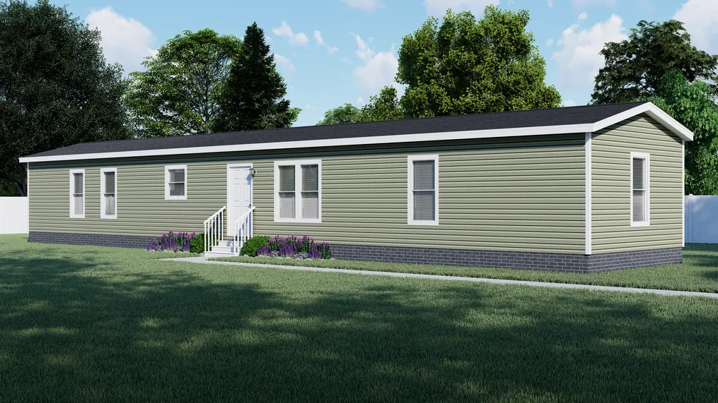 The 101  ADVANTAGE PLUS 7616 Exterior. This Manufactured Mobile Home features 3 bedrooms and 2 baths.