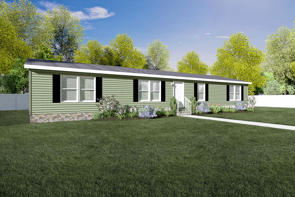 The SHEER ELM Exterior. This Manufactured Mobile Home features 3 bedrooms and 2 baths.