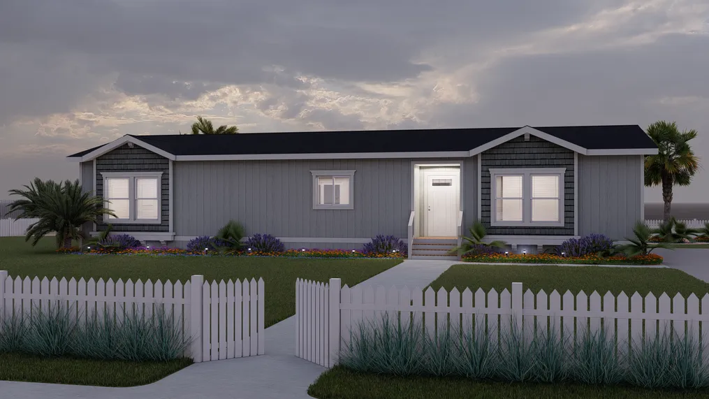 The CORONADO 2462A Coastal Exterior. This Manufactured Mobile Home features 3 bedrooms and 2 baths.